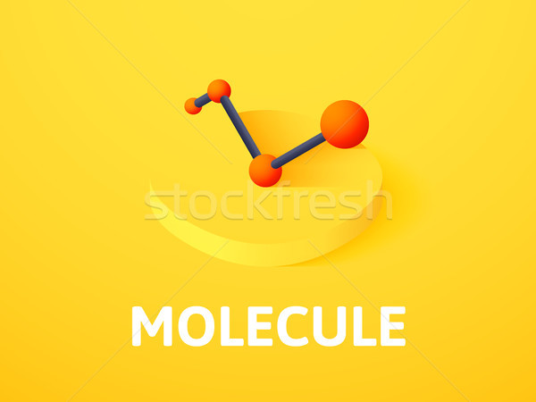 Molecule isometric icon, isolated on color background Stock photo © sidmay