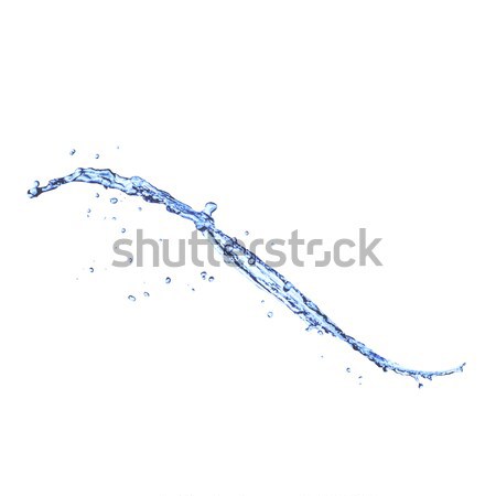 Stock photo: Blue water splash isolated on white