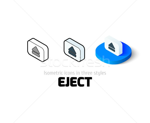 Eject icon in different style Stock photo © sidmay
