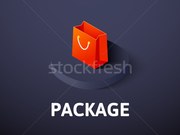 Paket Symbol isoliert Farbe Vektor Stock foto © sidmay