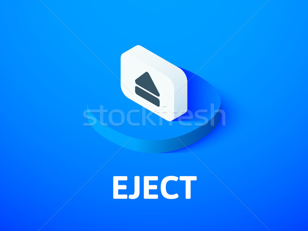 Eject isometric icon, isolated on color background Stock photo © sidmay