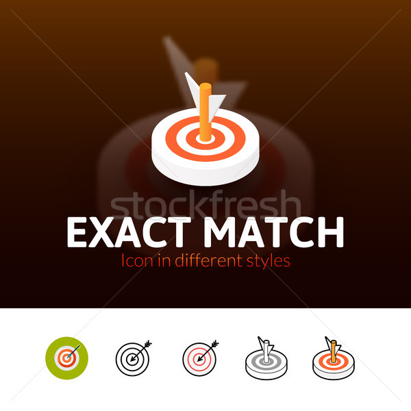 Exact match icon in different style Stock photo © sidmay