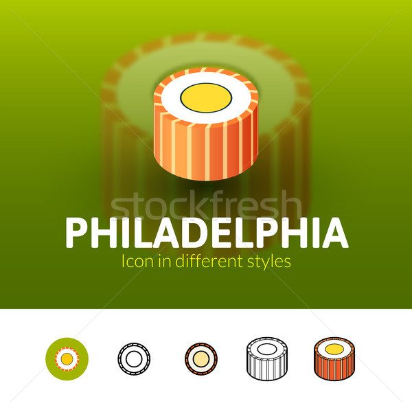 Filadelfia icono diferente estilo color vector Foto stock © sidmay