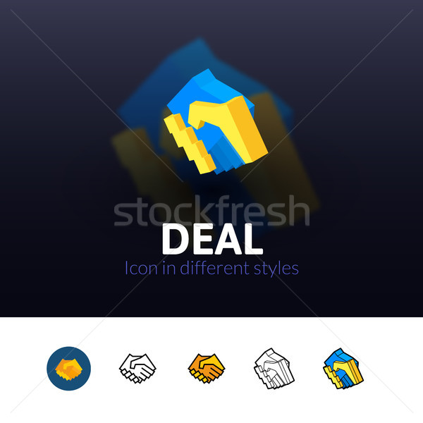 Deal icon in different style Stock photo © sidmay