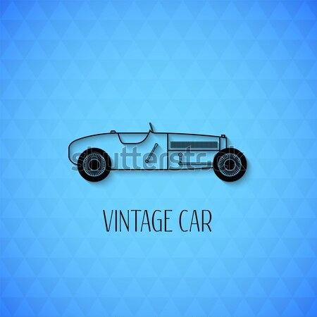 Retro cabriolet sport car, vintage collection Stock photo © sidmay