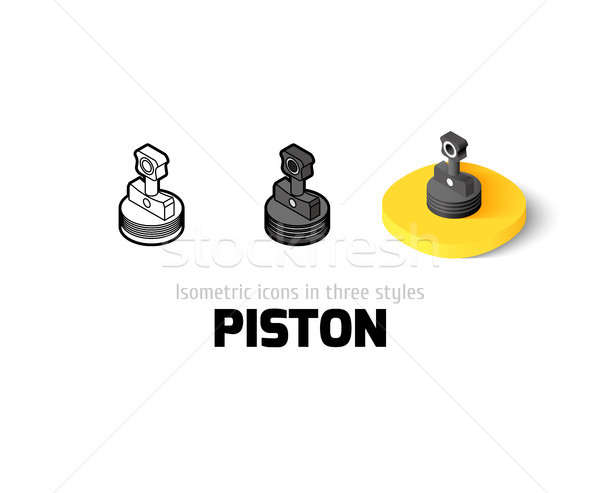 Pistone icona diverso stile vettore simbolo Foto d'archivio © sidmay