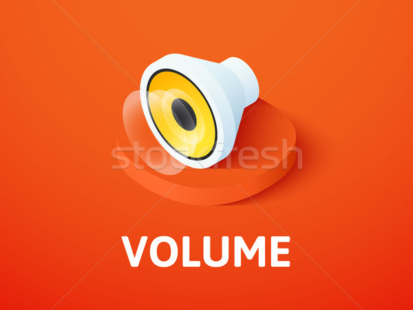 Volume isometric icon, isolated on color background Stock photo © sidmay