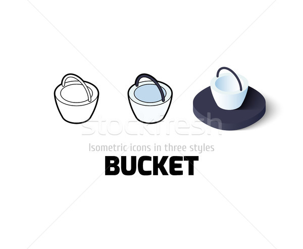 Bucket icon in different style Stock photo © sidmay