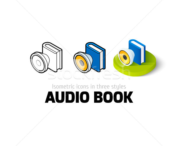 Audio book icon in different style Stock photo © sidmay