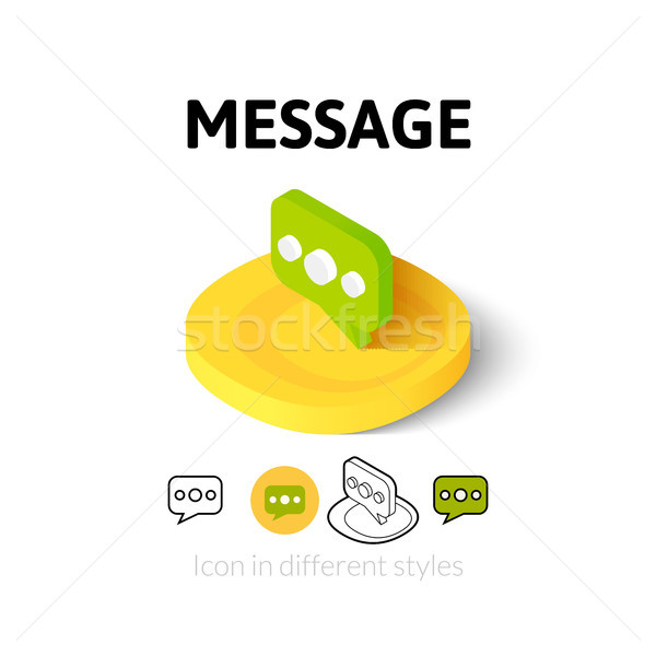 Message icon in different style Stock photo © sidmay