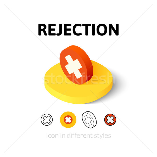 Rejection icon in different style Stock photo © sidmay