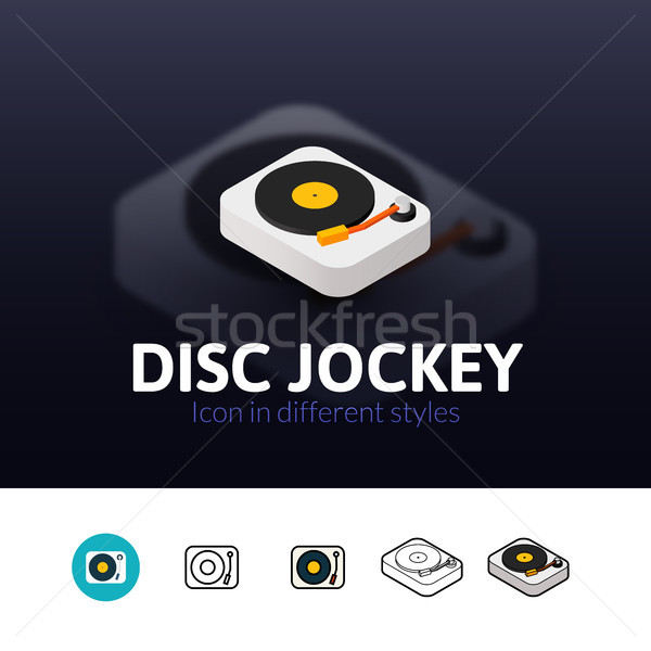 Disc Jockey icon in different style Stock photo © sidmay