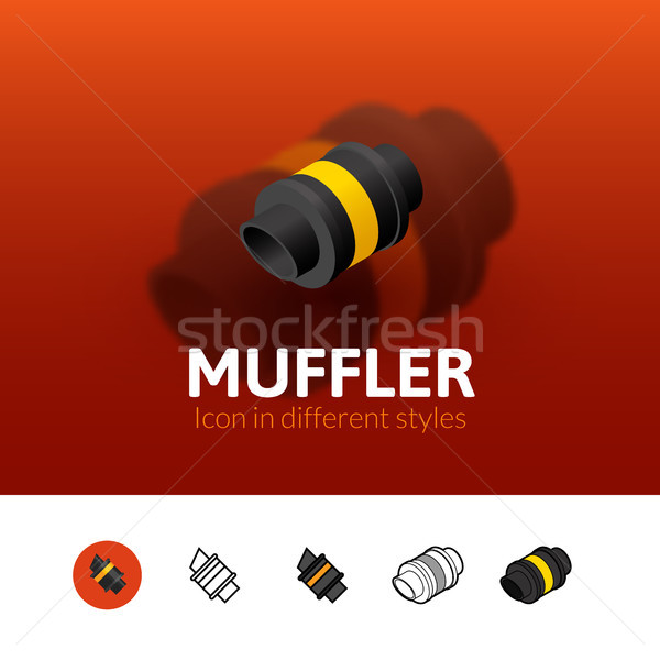 Muffler icon in different style Stock photo © sidmay