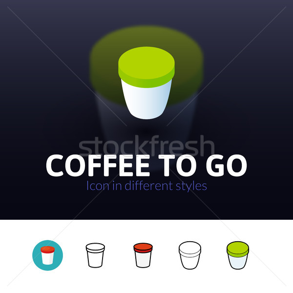 Coffee to Go icon in different style Stock photo © sidmay