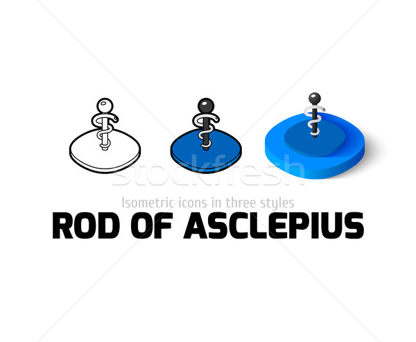 Rod of Asclepius icon in different style Stock photo © sidmay