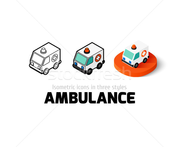 Ambulance icon verschillend stijl vector symbool Stockfoto © sidmay
