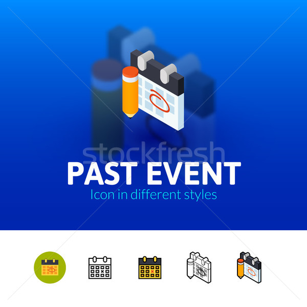 Past event icon in different style Stock photo © sidmay