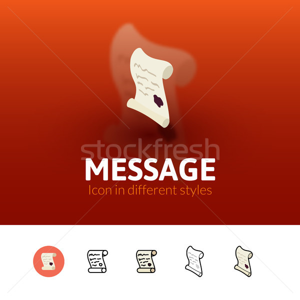 Message icon in different style Stock photo © sidmay