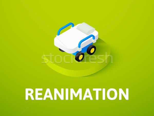 Reanimation isometric icon, isolated on color background Stock photo © sidmay