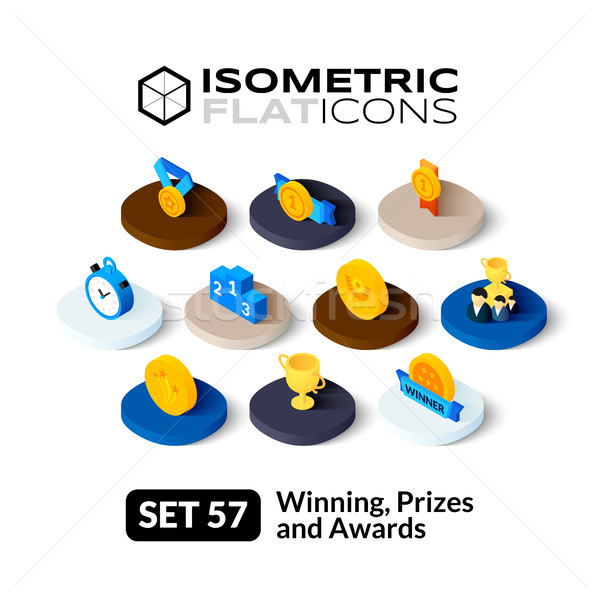 Stock photo: Isometric flat icons set 57