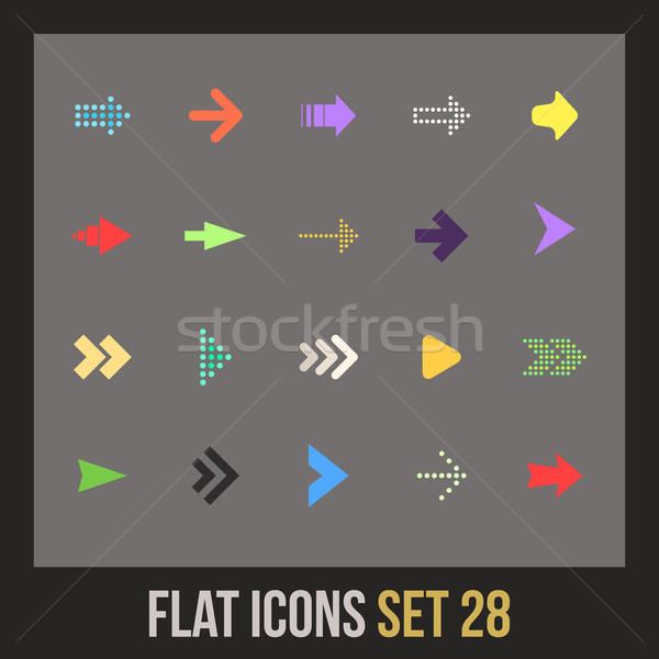 Flat icons set 28 Stock photo © sidmay