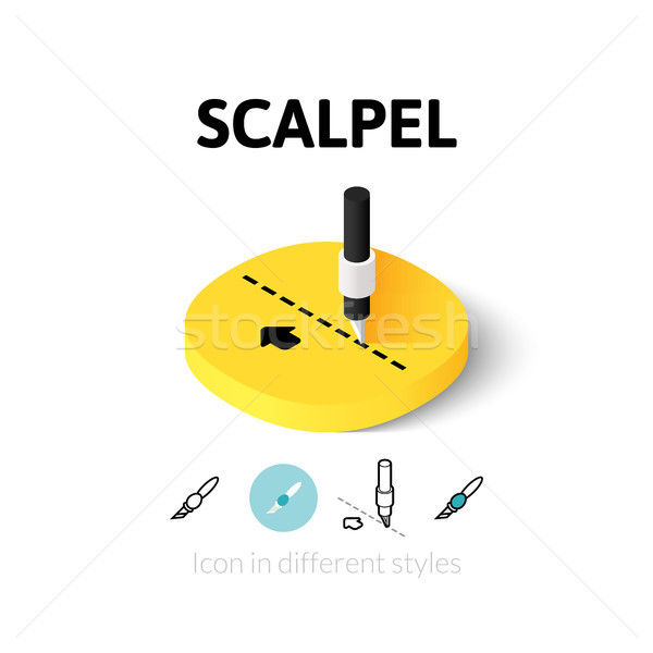 Scalpel icon in different style Stock photo © sidmay