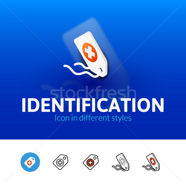 Identification icon in different style Stock photo © sidmay
