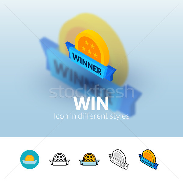 Win icon in different style Stock photo © sidmay