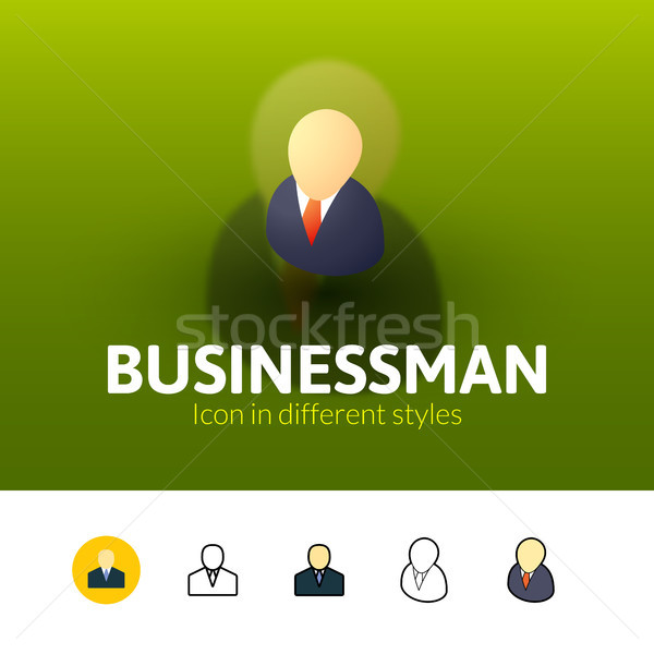 Businessman icon in different style Stock photo © sidmay