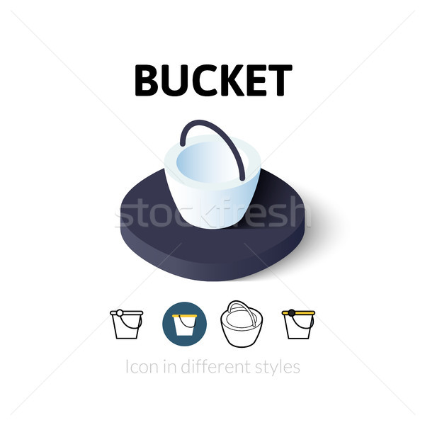 Bucket icon in different style Stock photo © sidmay