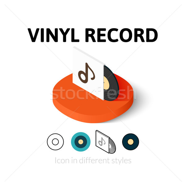 Vinyl record icon in different style Stock photo © sidmay