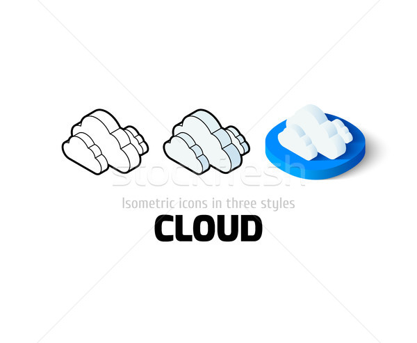 Cloud icon in different style Stock photo © sidmay