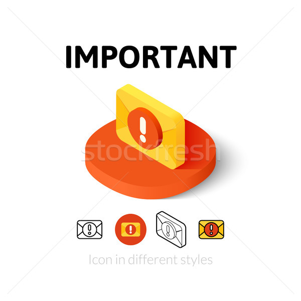 Important icon in different style Stock photo © sidmay