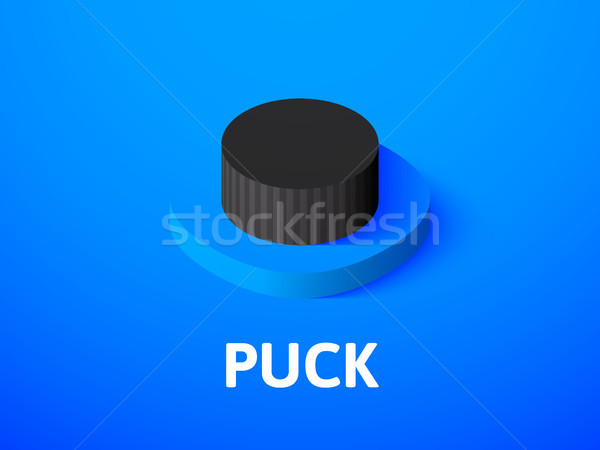 Puck isometric icon, isolated on color background Stock photo © sidmay