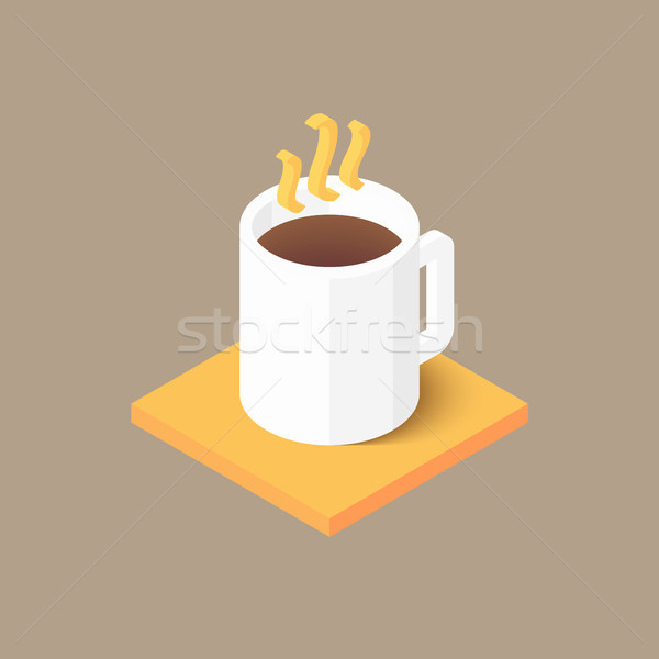 ホット コーヒー 白 カップ アイコン 水 ストックフォト © sidmay