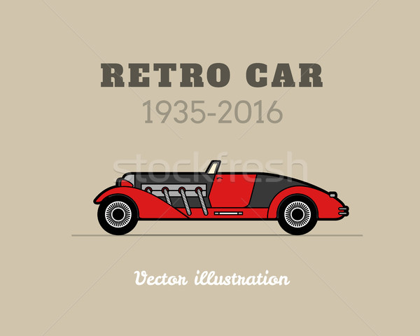 Retro cabriolet sport car, vintage collection Stock photo © sidmay