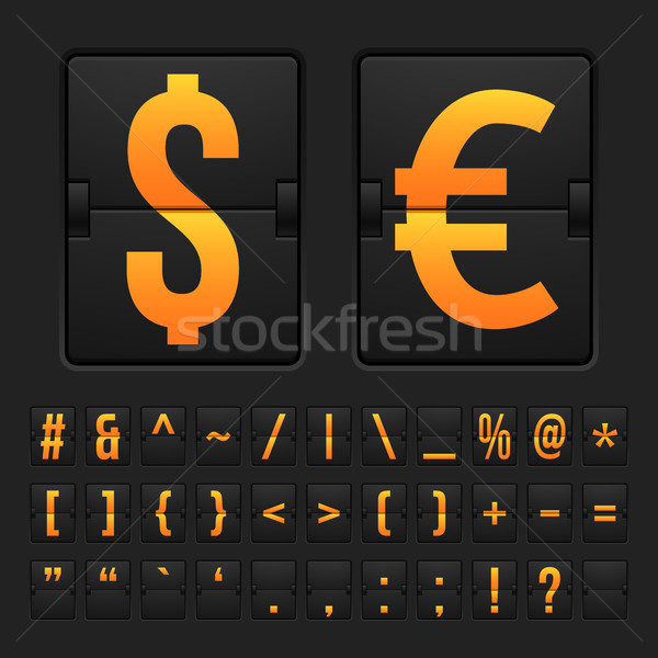 Scoreboard symbols alphabet mechanical panel Stock photo © sidmay