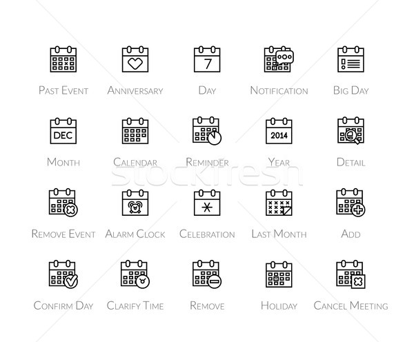 Schets iconen dun ontwerp moderne lijn Stockfoto © sidmay