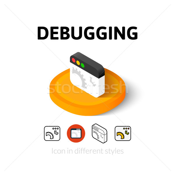 Icon verschillend stijl vector symbool schets Stockfoto © sidmay