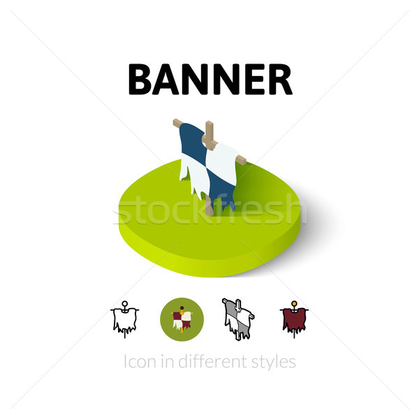 Banner icon in different style Stock photo © sidmay
