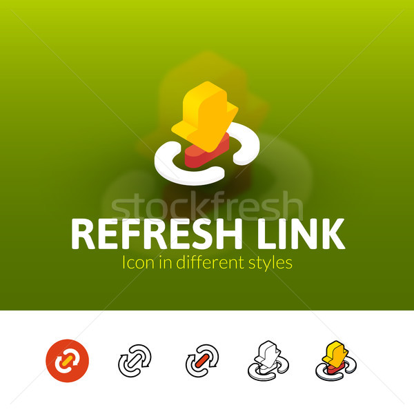 Refresh link icon in different style Stock photo © sidmay