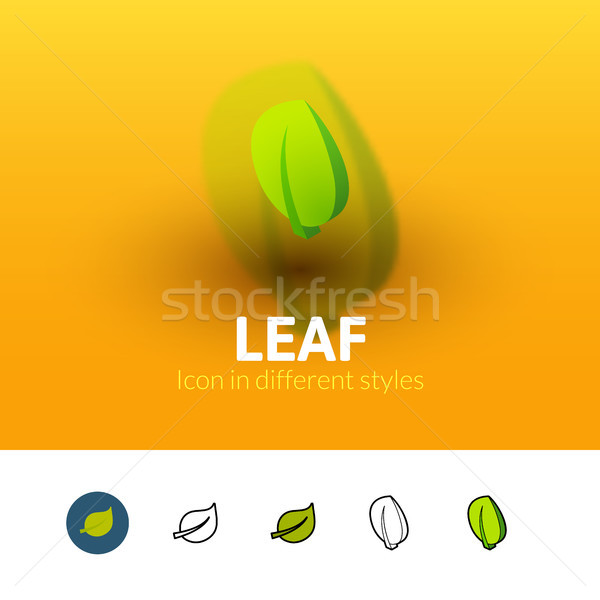 Leaf icon in different style Stock photo © sidmay