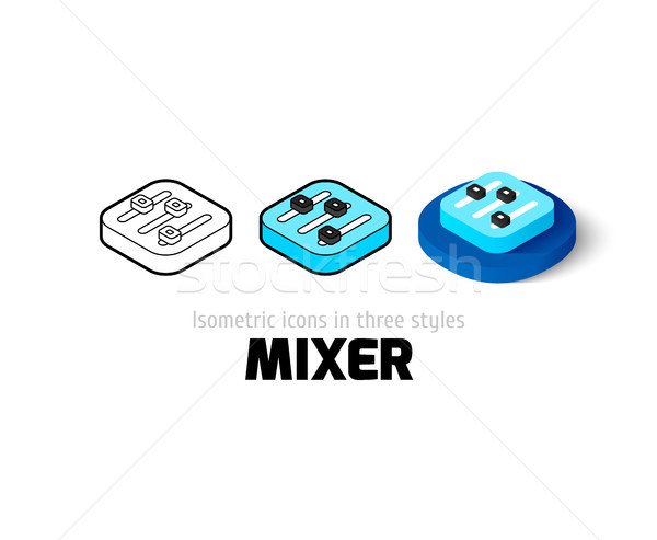 Foto d'archivio: Mixer · icona · diverso · stile · vettore · simbolo