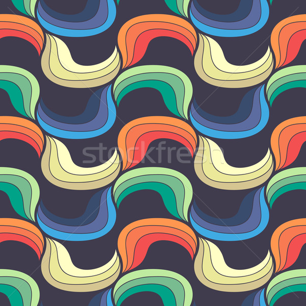 Seamless wave pattern, vector background Stock photo © sidmay