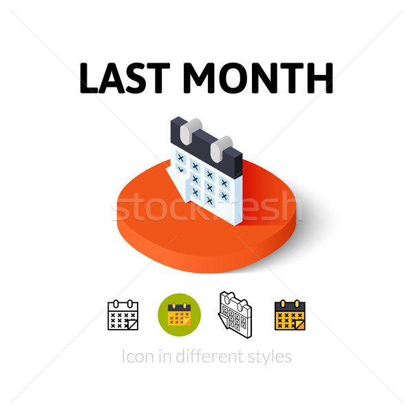 Last month icon in different style Stock photo © sidmay