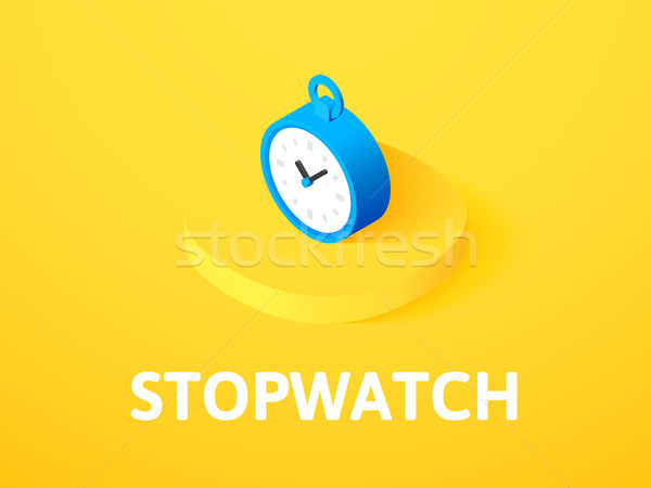 Stock photo: Stopwatch isometric icon, isolated on color background