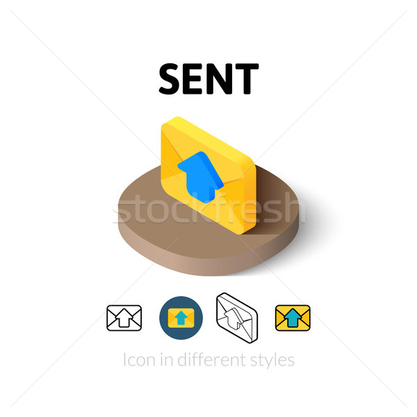 Sent icon in different style Stock photo © sidmay