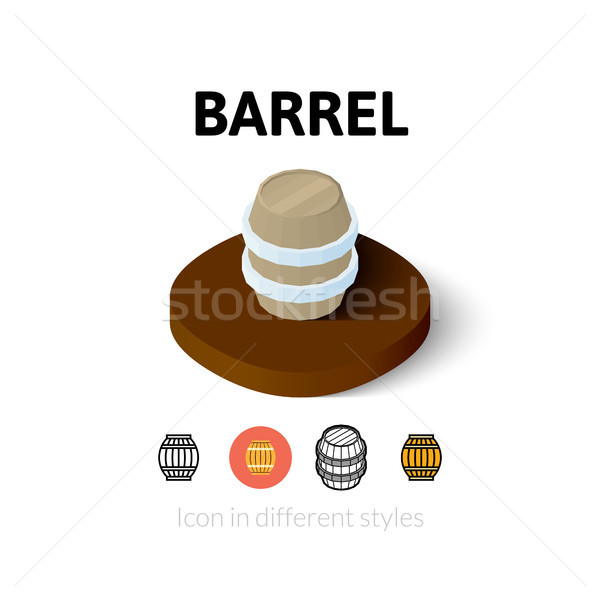 Stock photo: Barrel icon in different style
