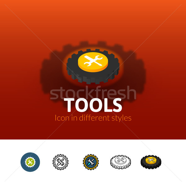 Tools icon in different style Stock photo © sidmay