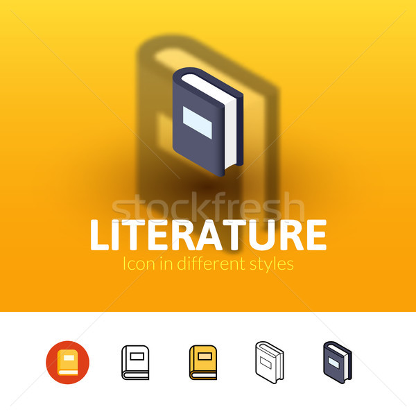 Literature icon in different style Stock photo © sidmay